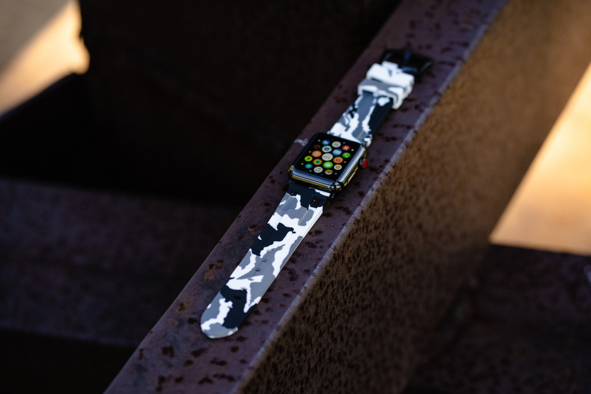 White Snow Camo Apple Watch Strap - Apple Watch Strap - Le Luxe Straps