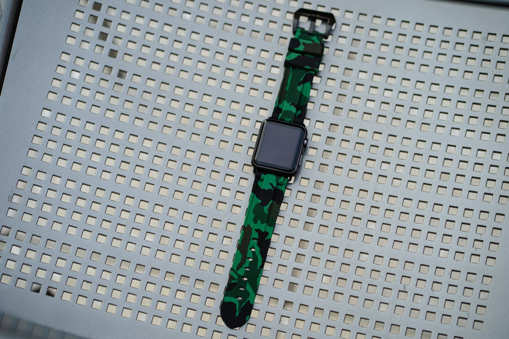 Green Camo Apple Watch Strap - Apple Watch Strap - Le Luxe Straps