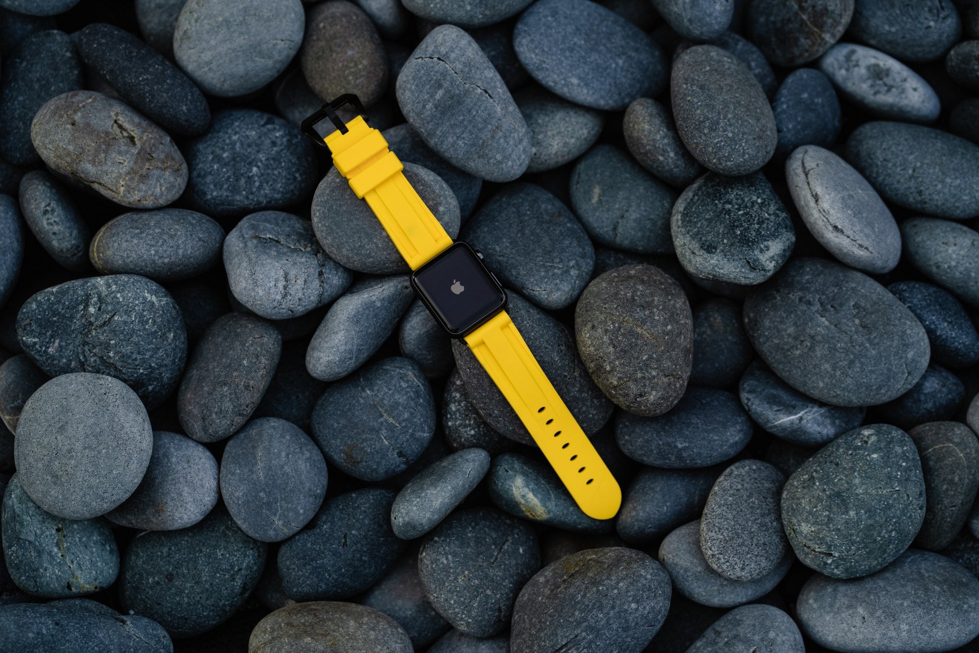 Yellow Rubber Apple Watch Strap - Apple Watch Strap - Le Luxe Straps