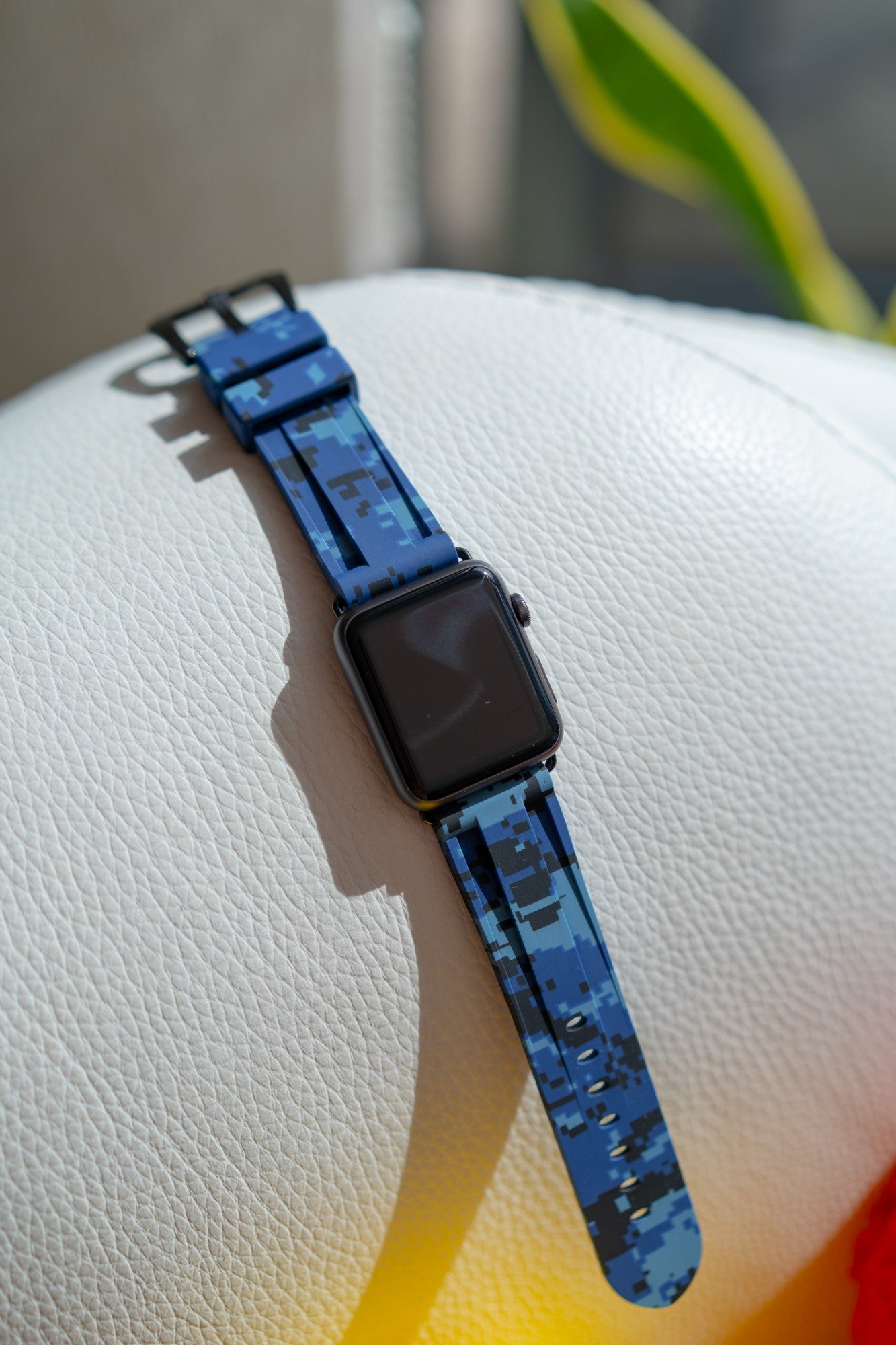 Blue Digital Camo Apple Watch Strap - Apple Watch Strap - Le Luxe Straps