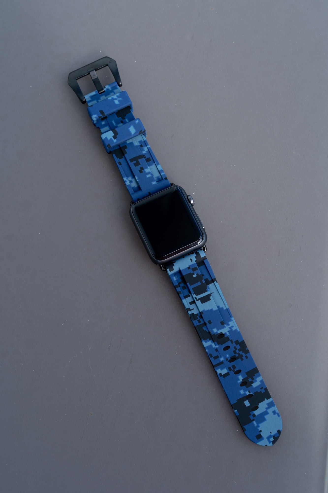 Blue Digital Camo Apple Watch Strap - Apple Watch Strap - Le Luxe Straps