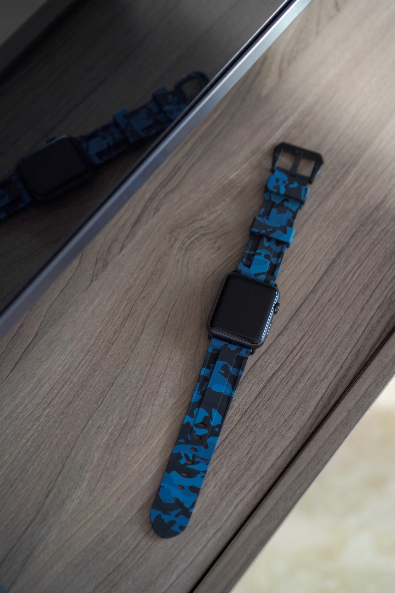 Ocean Blue Camo Apple Watch Strap - Apple Watch Strap - Le Luxe Straps