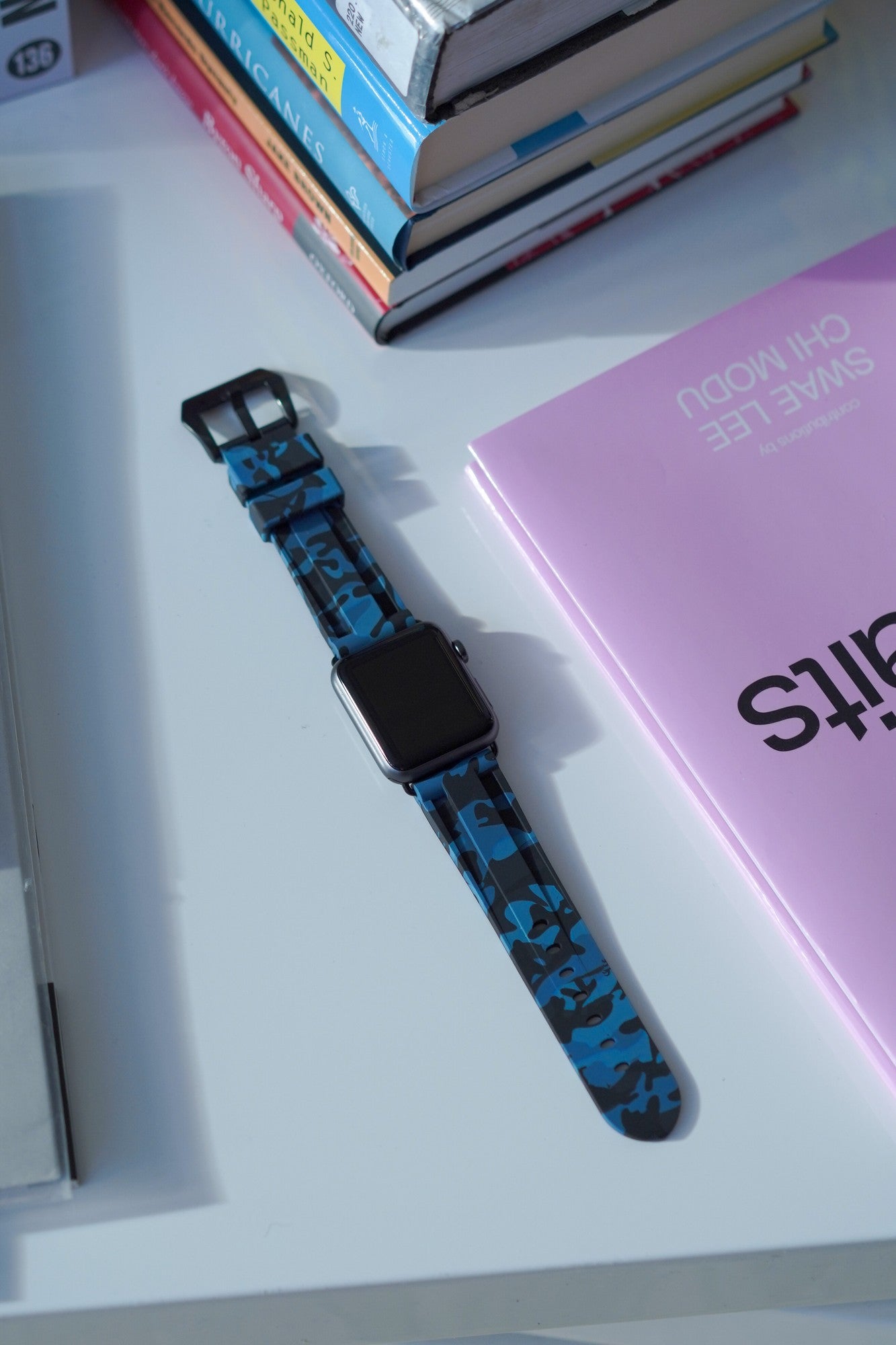 Ocean Blue Camo Apple Watch Strap - Apple Watch Strap - Le Luxe Straps