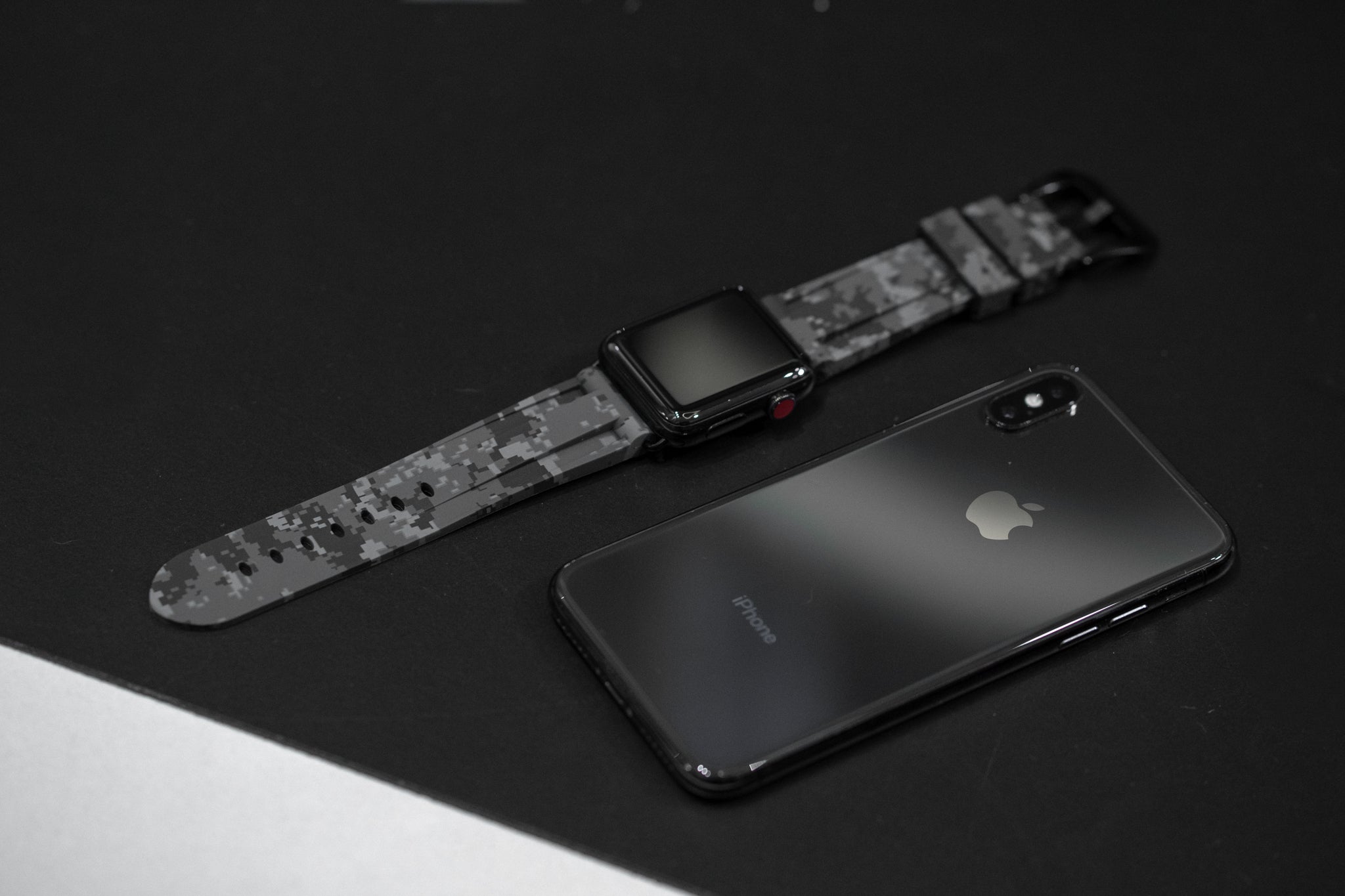 Digital Grey Camo Apple Watch Strap - Apple Watch Strap - Le Luxe Straps