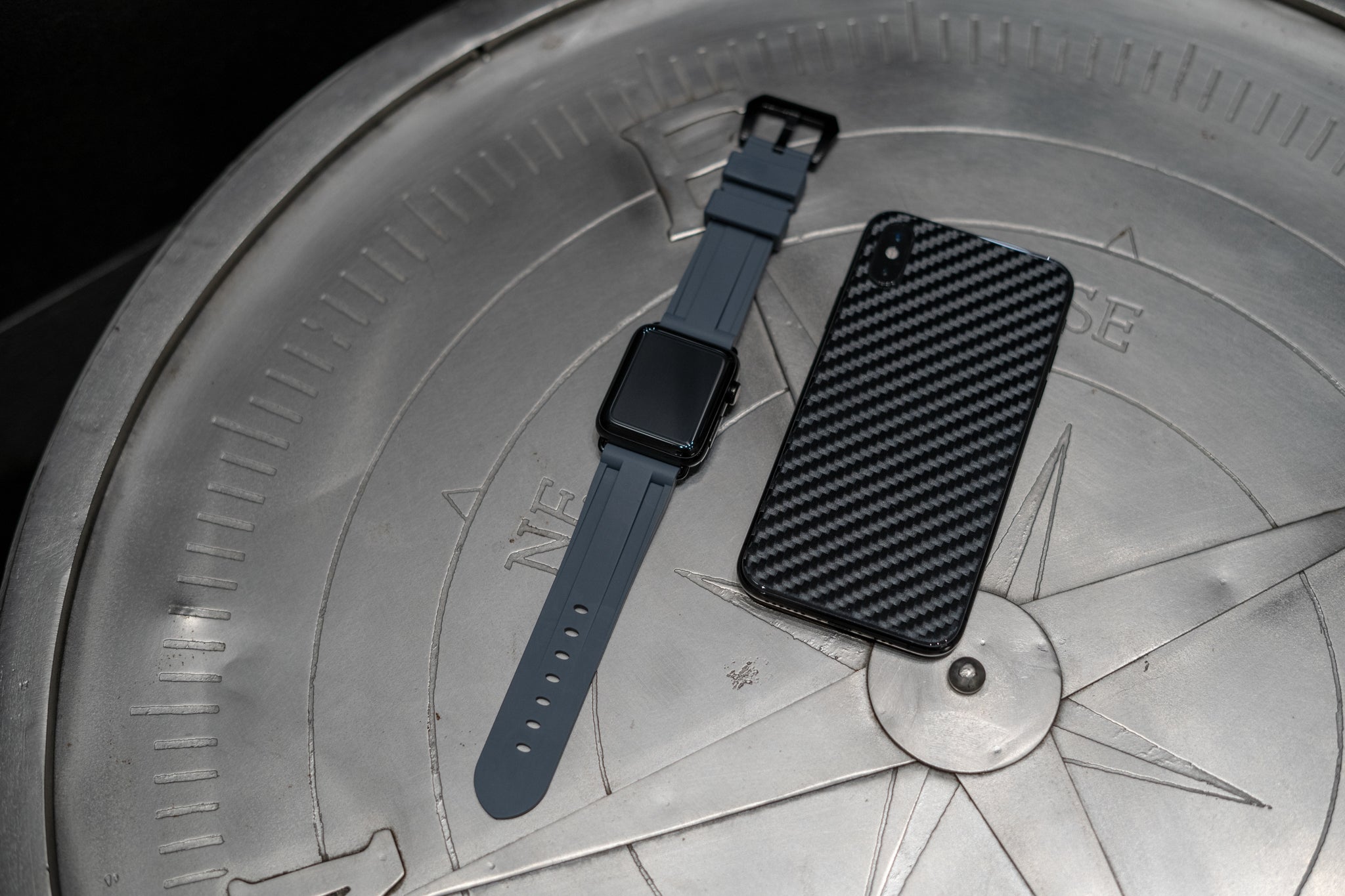 Grey Rubber Apple Watch Strap - Apple Watch Strap - Le Luxe Straps