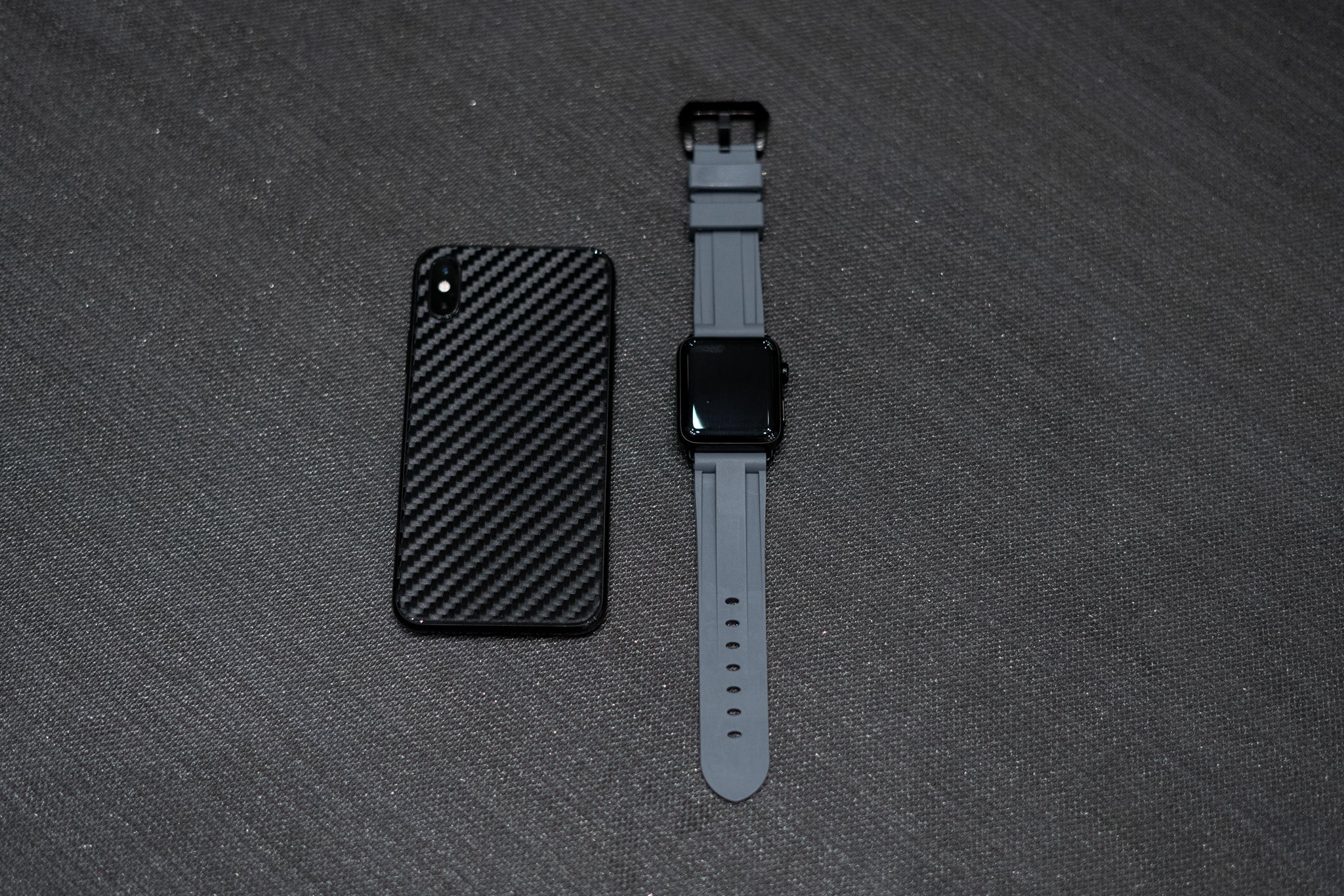 Grey Rubber Apple Watch Strap - Apple Watch Strap - Le Luxe Straps