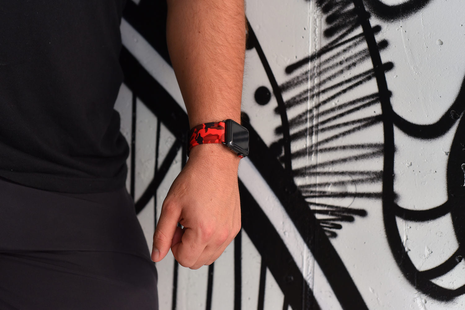 Solar Red Camo Apple Watch Strap - Apple Watch Strap - Le Luxe Straps