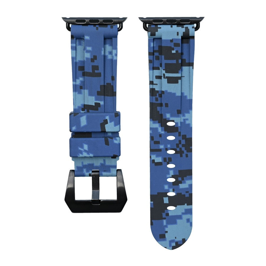 Blue Digital Camo Apple Watch Strap - Apple Watch Strap - Le Luxe Straps