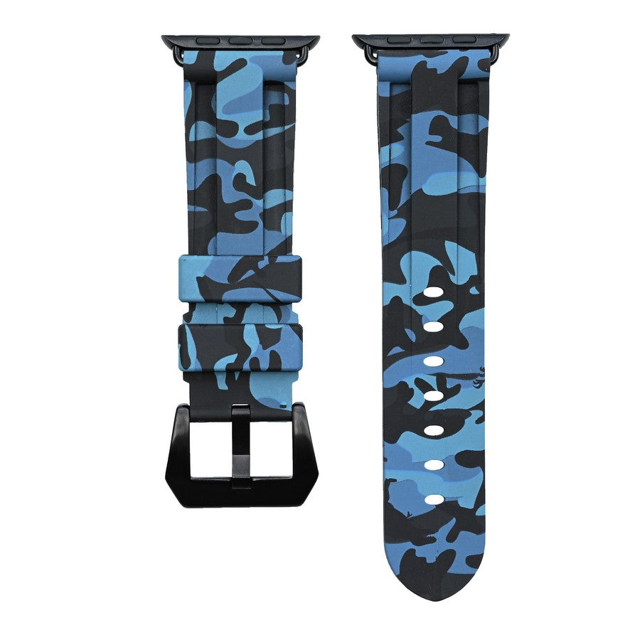 Ocean Blue Camo Apple Watch Strap - Apple Watch Strap - Le Luxe Straps