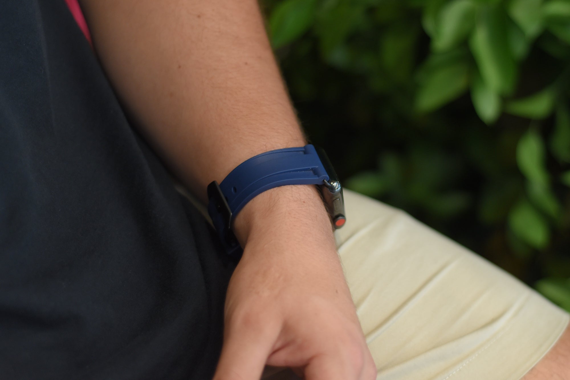 Navy Rubber Apple Watch Strap - Apple Watch Strap - Le Luxe Straps