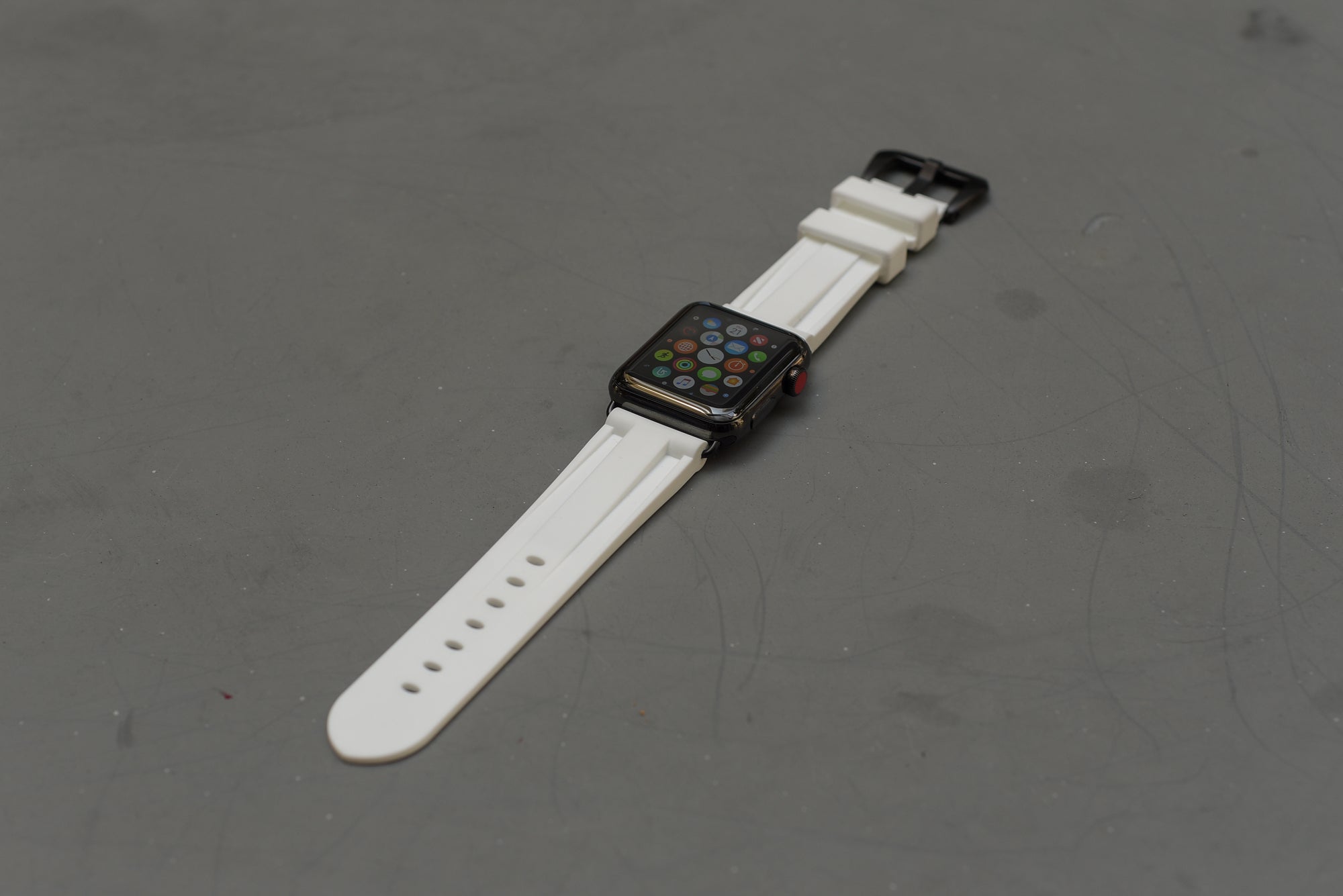 White Rubber Apple Watch Strap - Apple Watch Strap - Le Luxe Straps