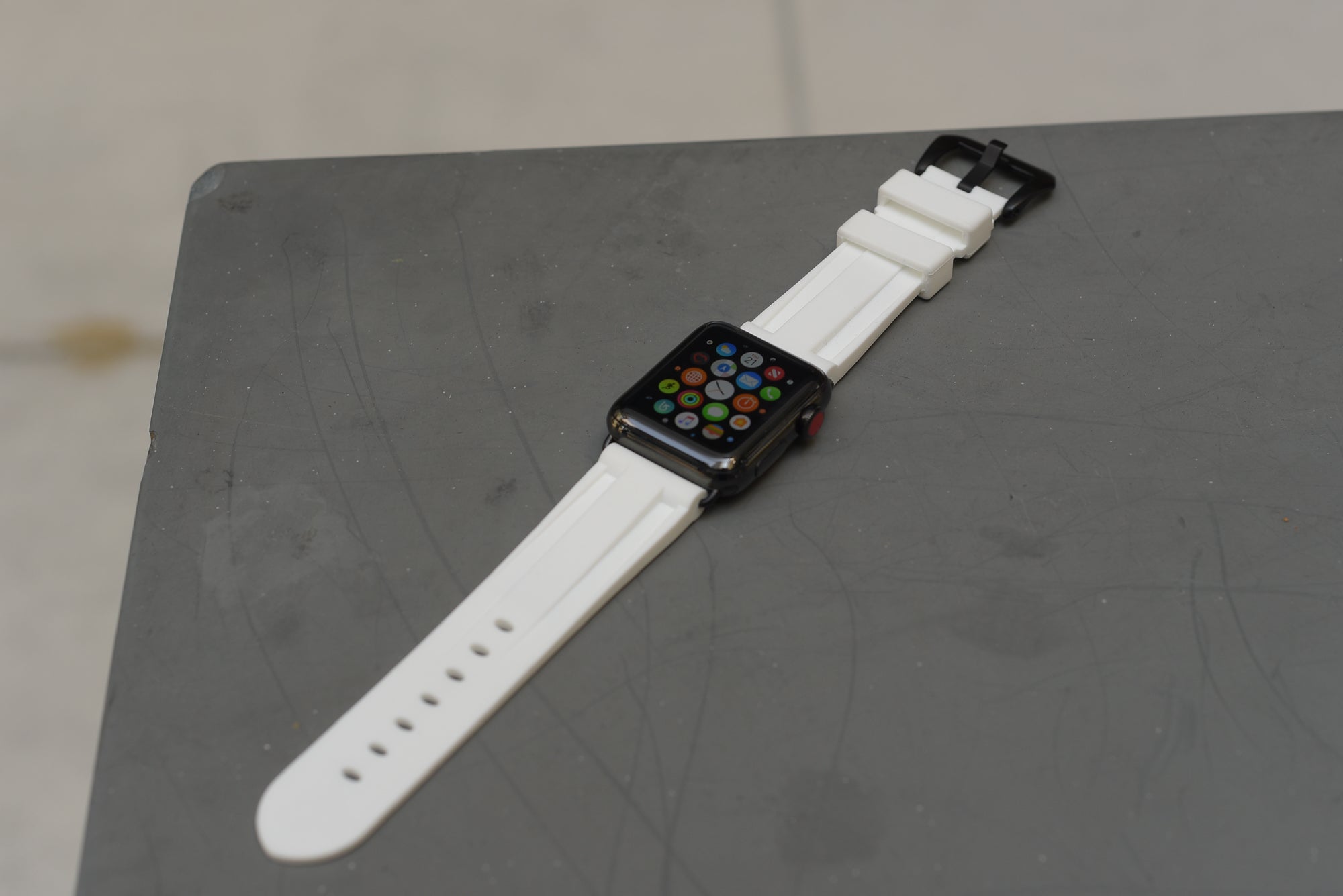 White Rubber Apple Watch Strap - Apple Watch Strap - Le Luxe Straps