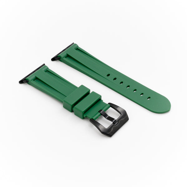 Green Rubber Apple Watch Strap