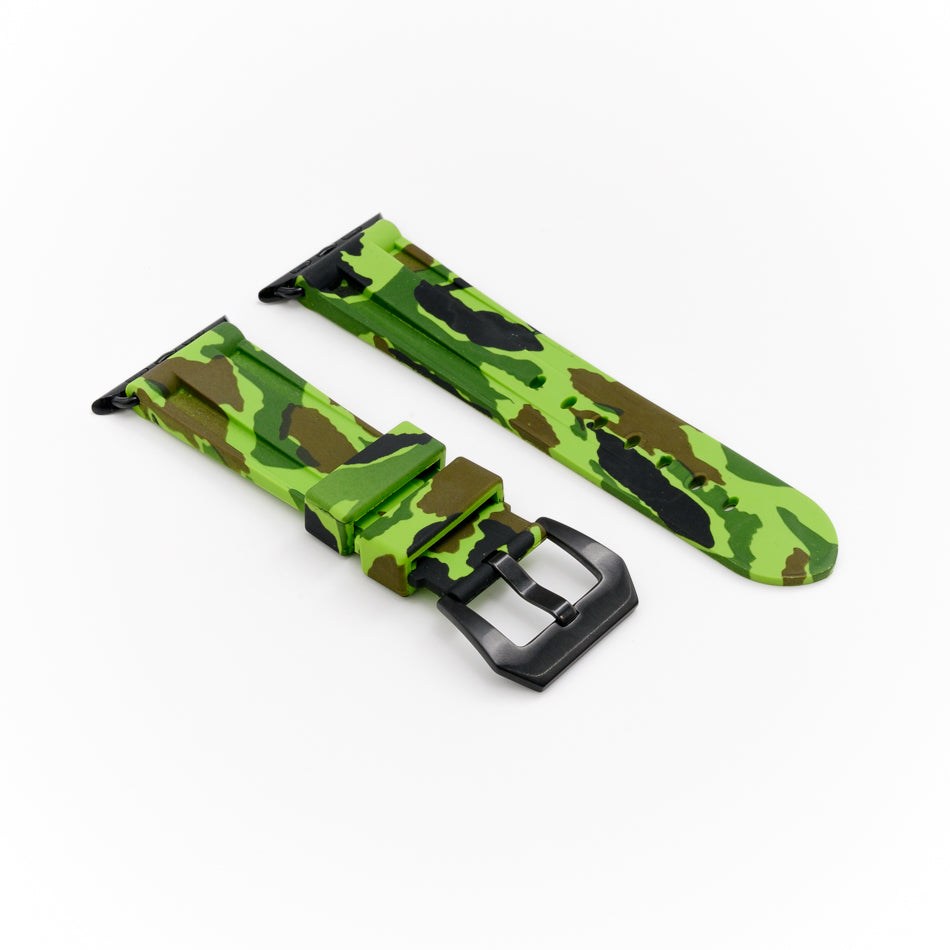 Electric Green Camo Apple Watch Strap