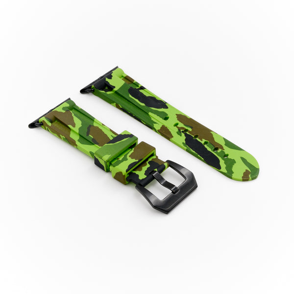 Electric Green Camo Apple Watch Strap