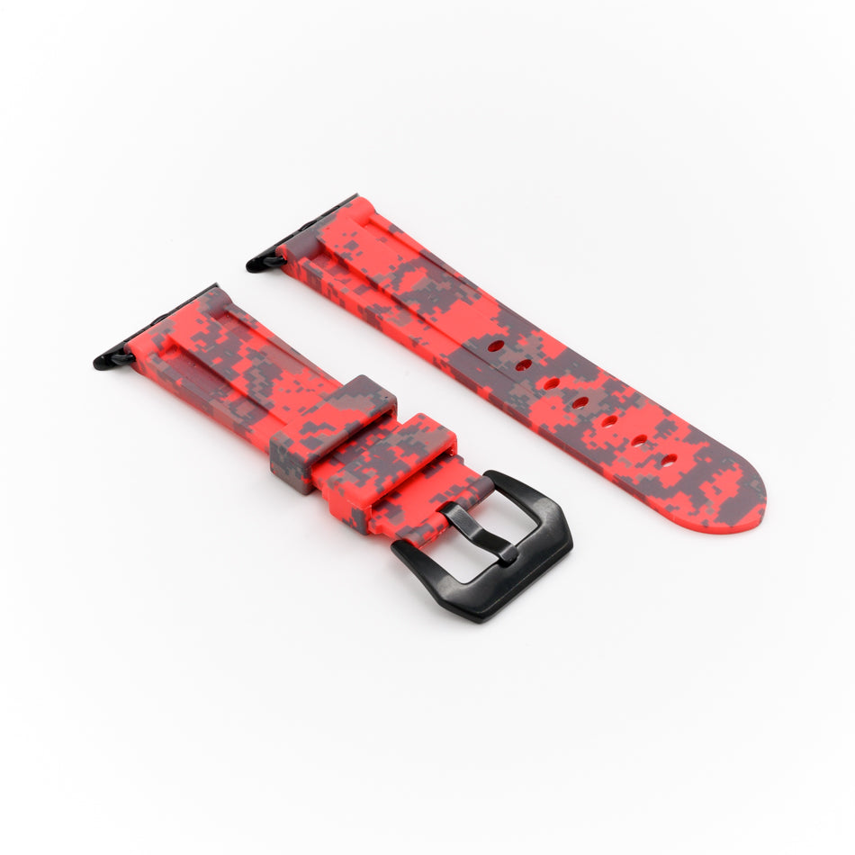 Red Digital Camo Apple Watch Strap