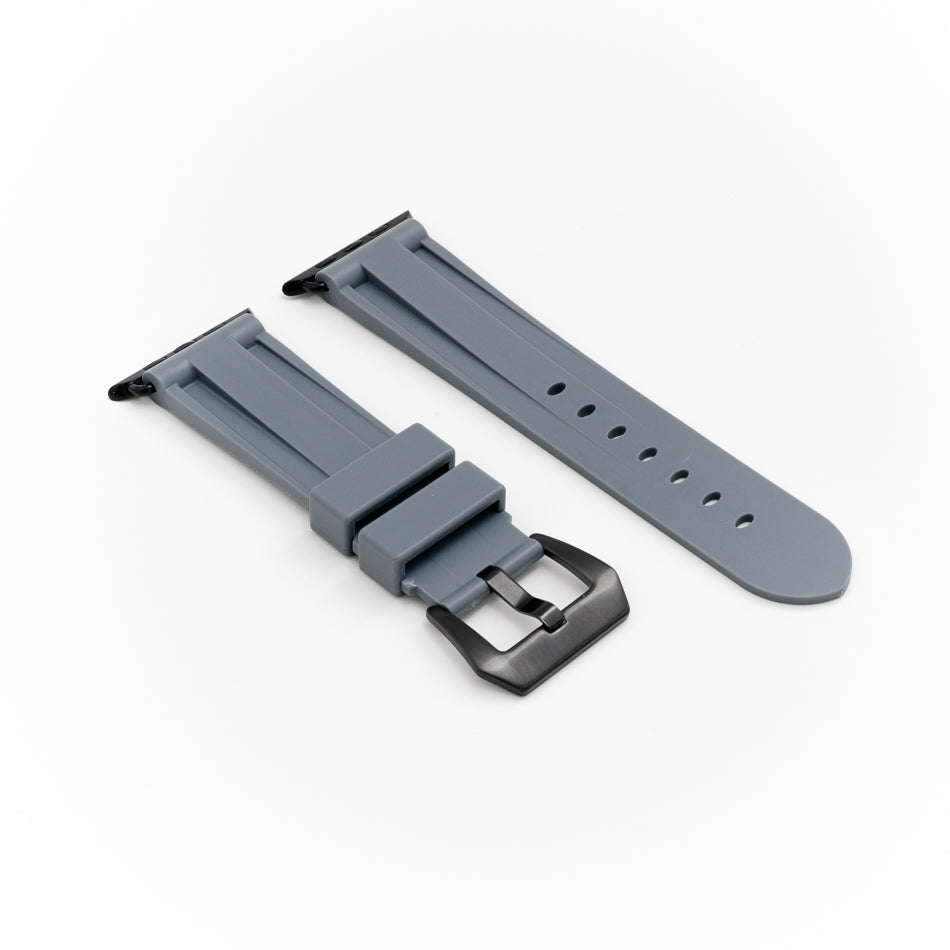 Grey Rubber Apple Watch Strap