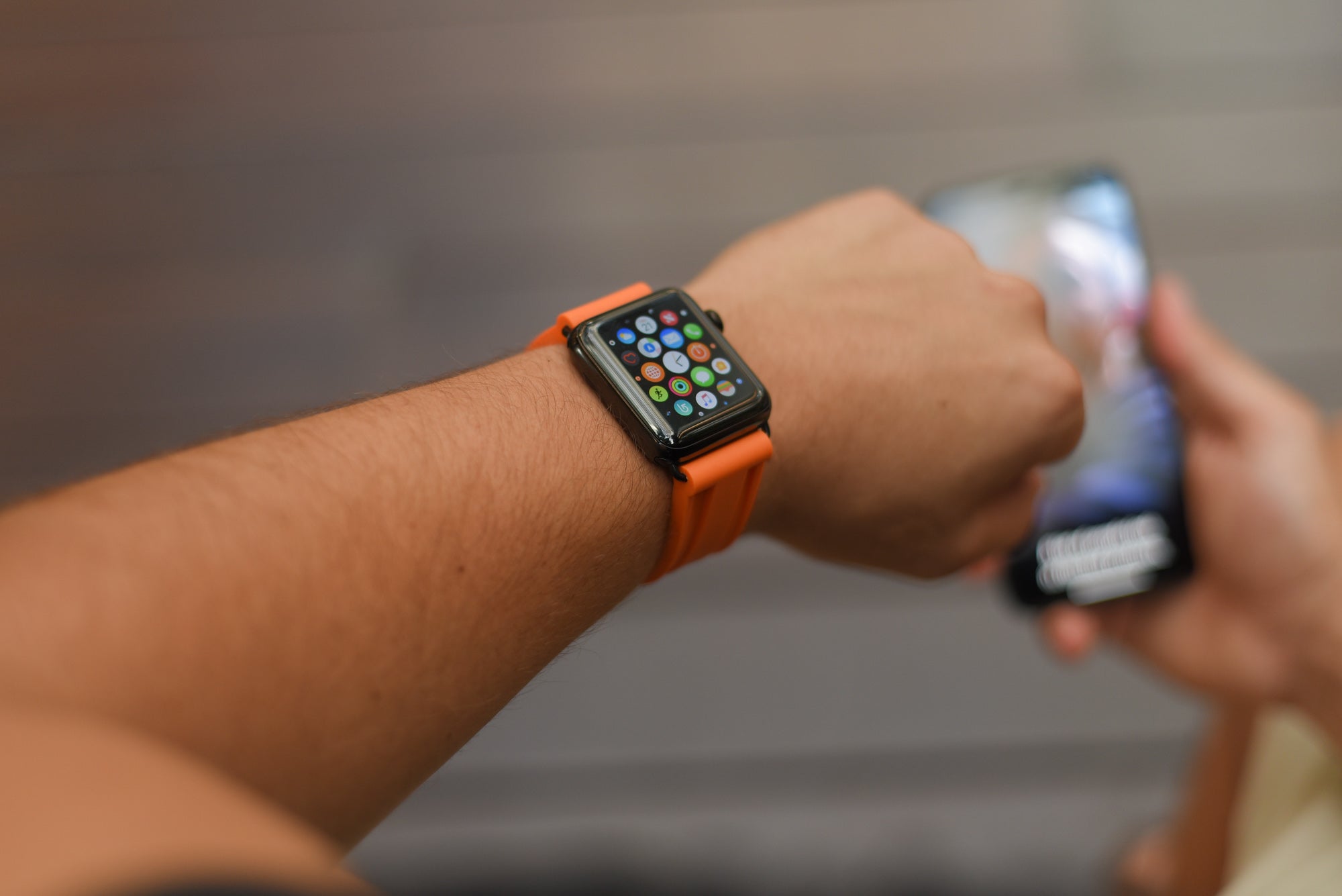 Orange Rubber Apple Watch Strap - Apple Watch Strap - Le Luxe Straps