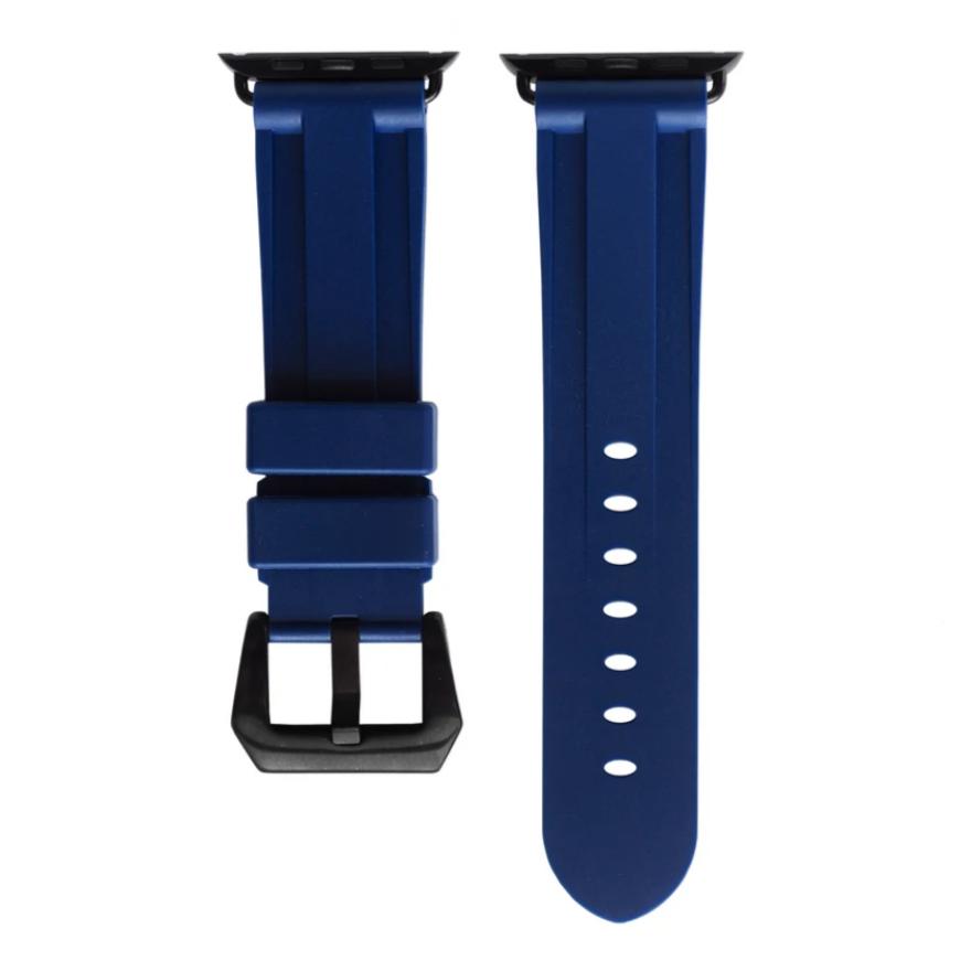 Navy Rubber Apple Watch Strap - Apple Watch Strap - Le Luxe Straps