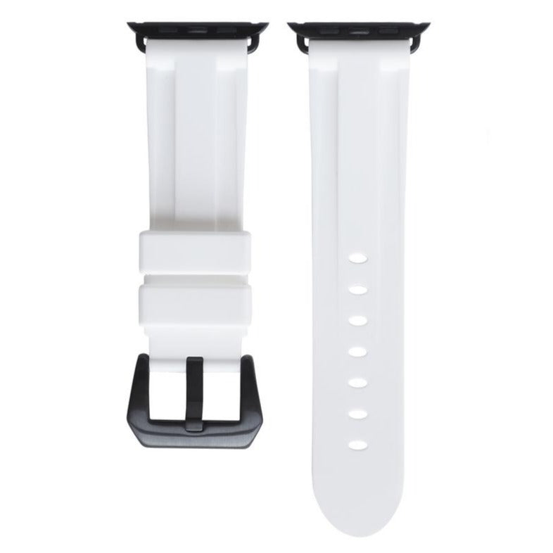 White Rubber Apple Watch Strap - Apple Watch Strap - Le Luxe Straps