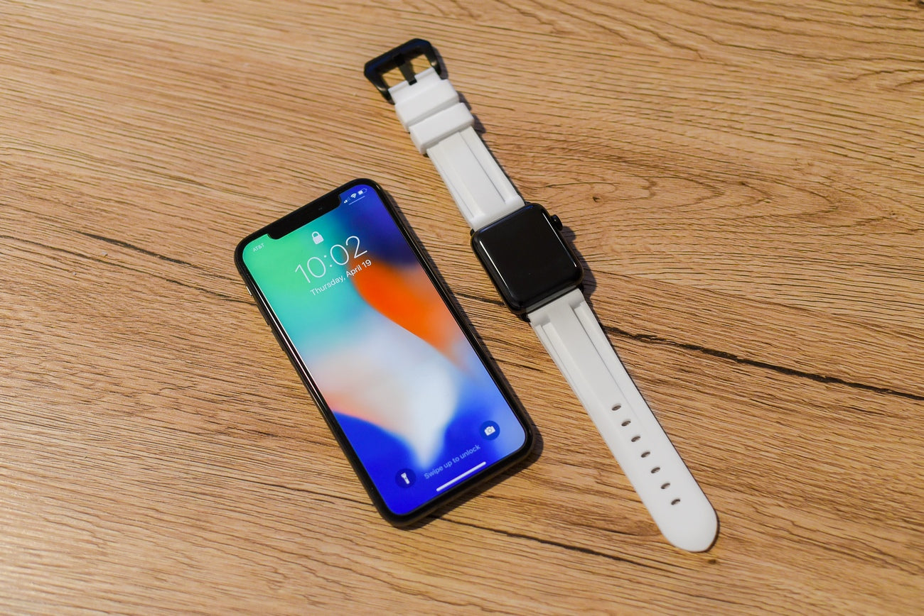 White Rubber Apple Watch Strap - Apple Watch Strap - Le Luxe Straps