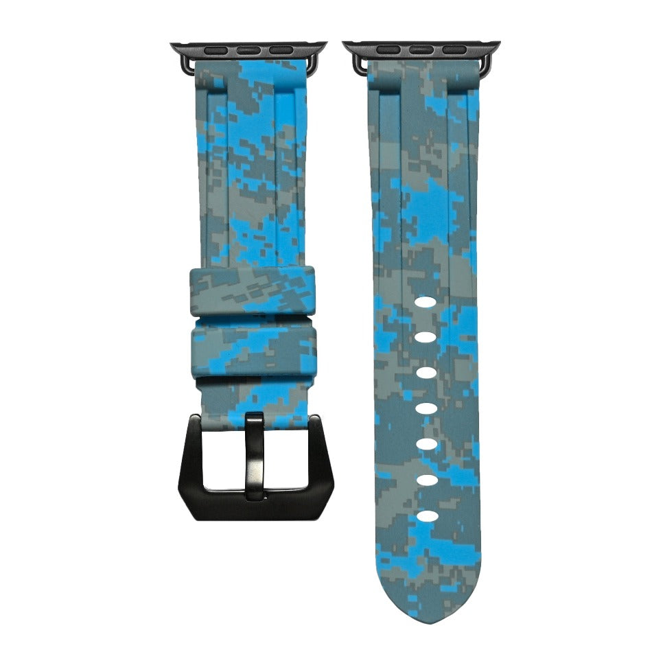 Miami Blue Digital Camo Apple Watch Strap - Apple Watch Strap - Le Luxe Straps