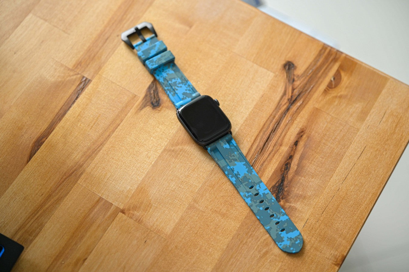 Miami Blue Digital Camo Apple Watch Strap - Apple Watch Strap - Le Luxe Straps