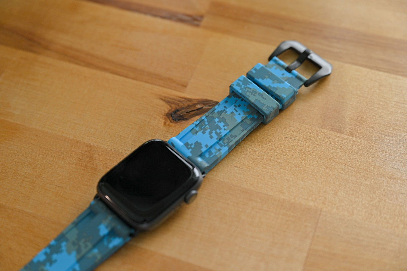 Miami Blue Digital Camo Apple Watch Strap - Apple Watch Strap - Le Luxe Straps