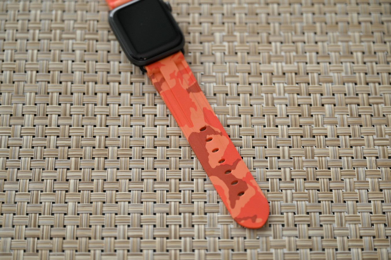 Sunset Orange Camo Apple Watch Strap - Apple Watch Strap - Le Luxe Straps