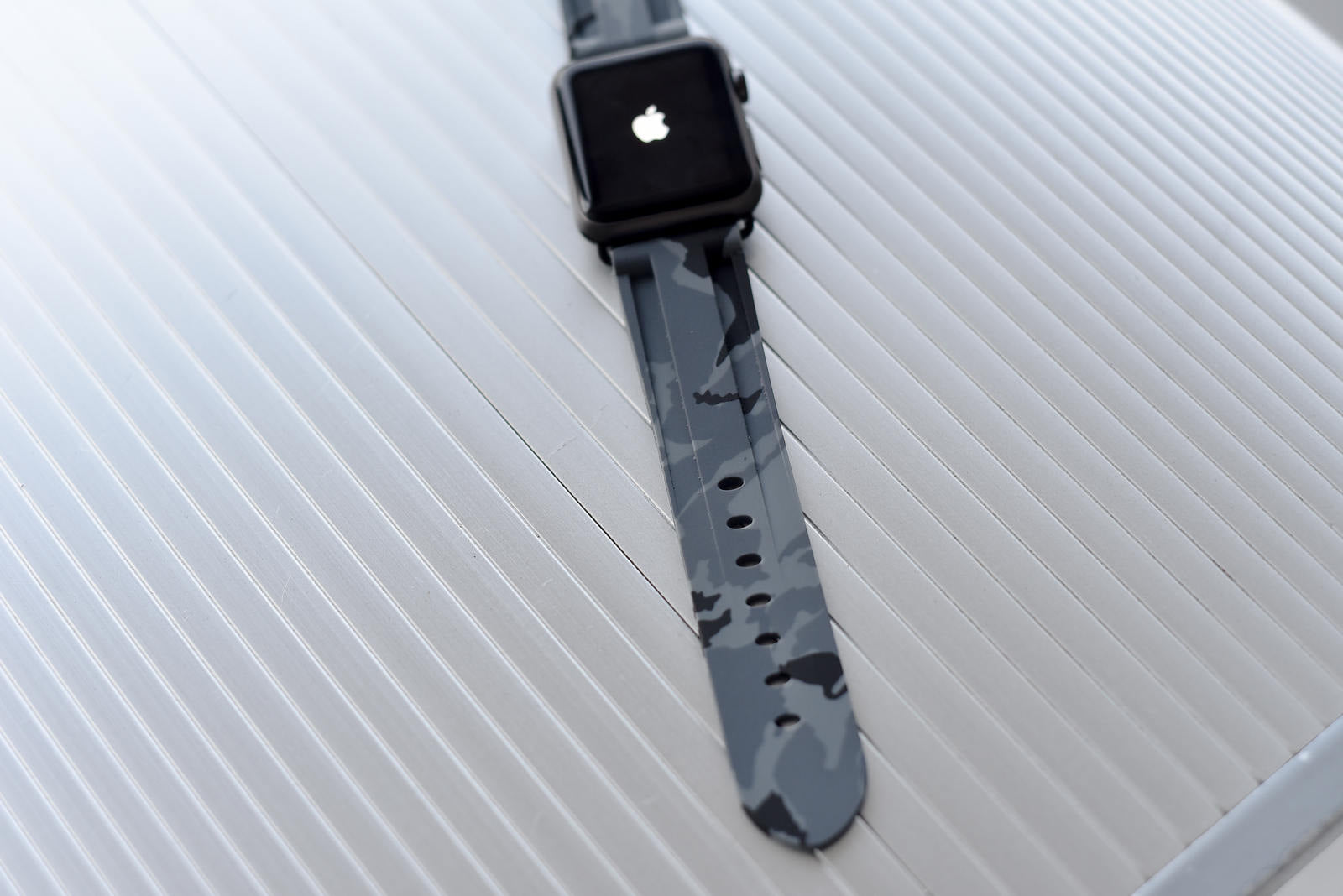 Grey Camo Apple Watch Strap - Apple Watch Strap - Le Luxe Straps