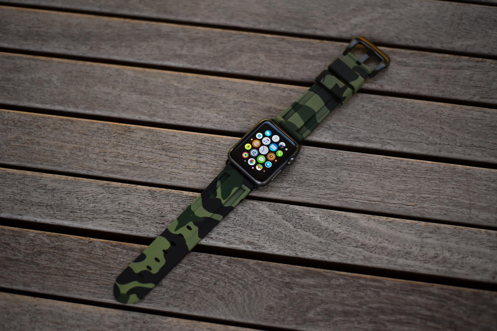 Army Green Camo Apple Watch Strap - Camo Strap - Le Luxe Straps