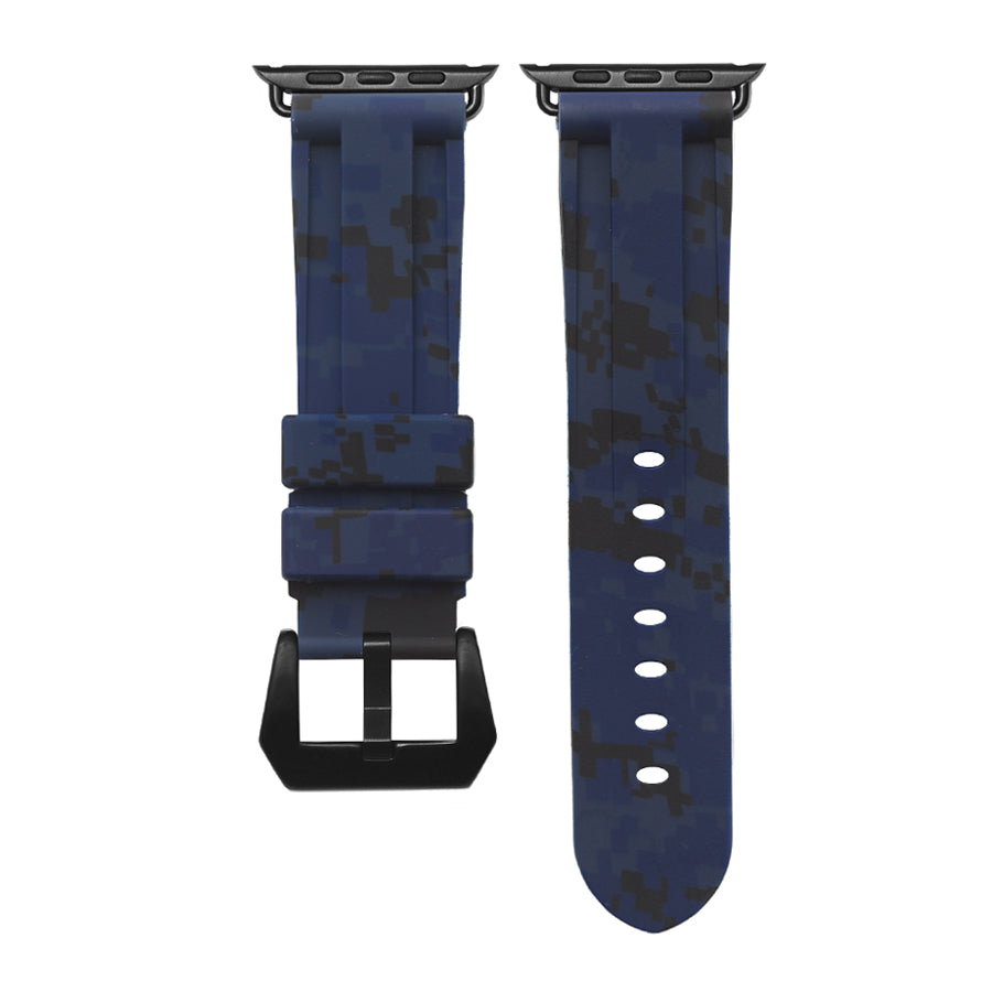 Digital Navy Camo Apple Watch Strap - Apple Watch Strap - Le Luxe Straps