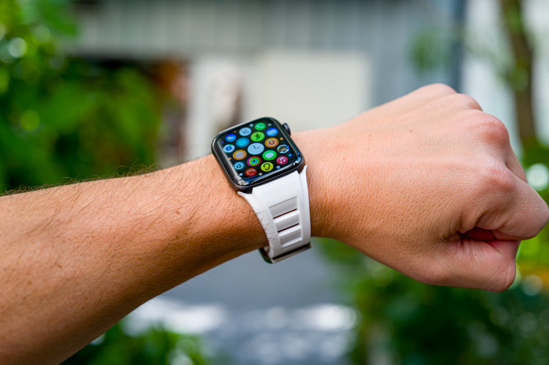 White AeroTech Apple Watch Band