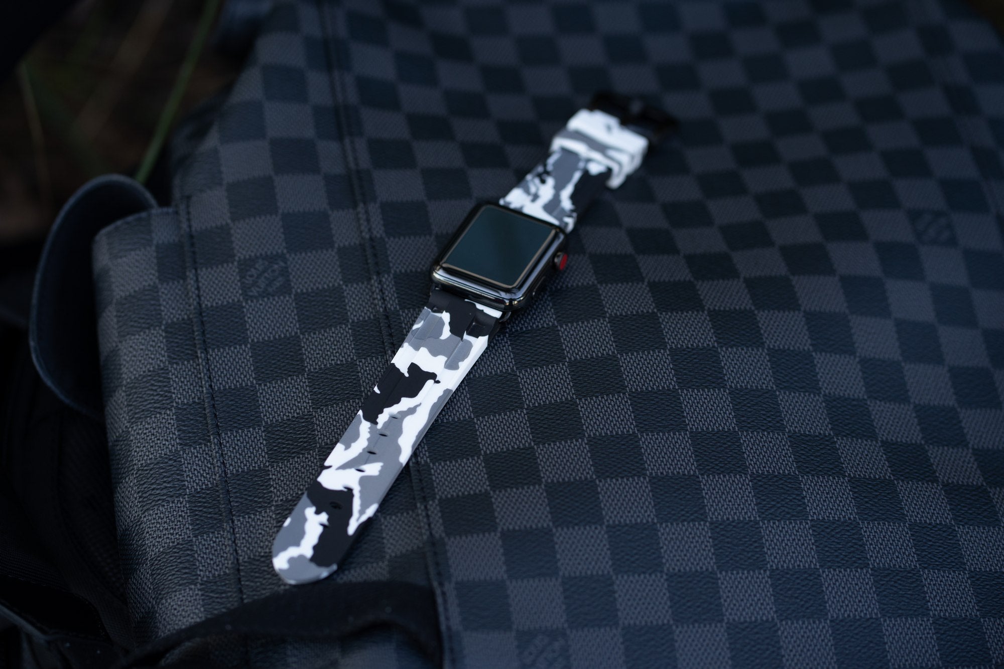 White Snow Camo Apple Watch Strap - Apple Watch Strap - Le Luxe Straps