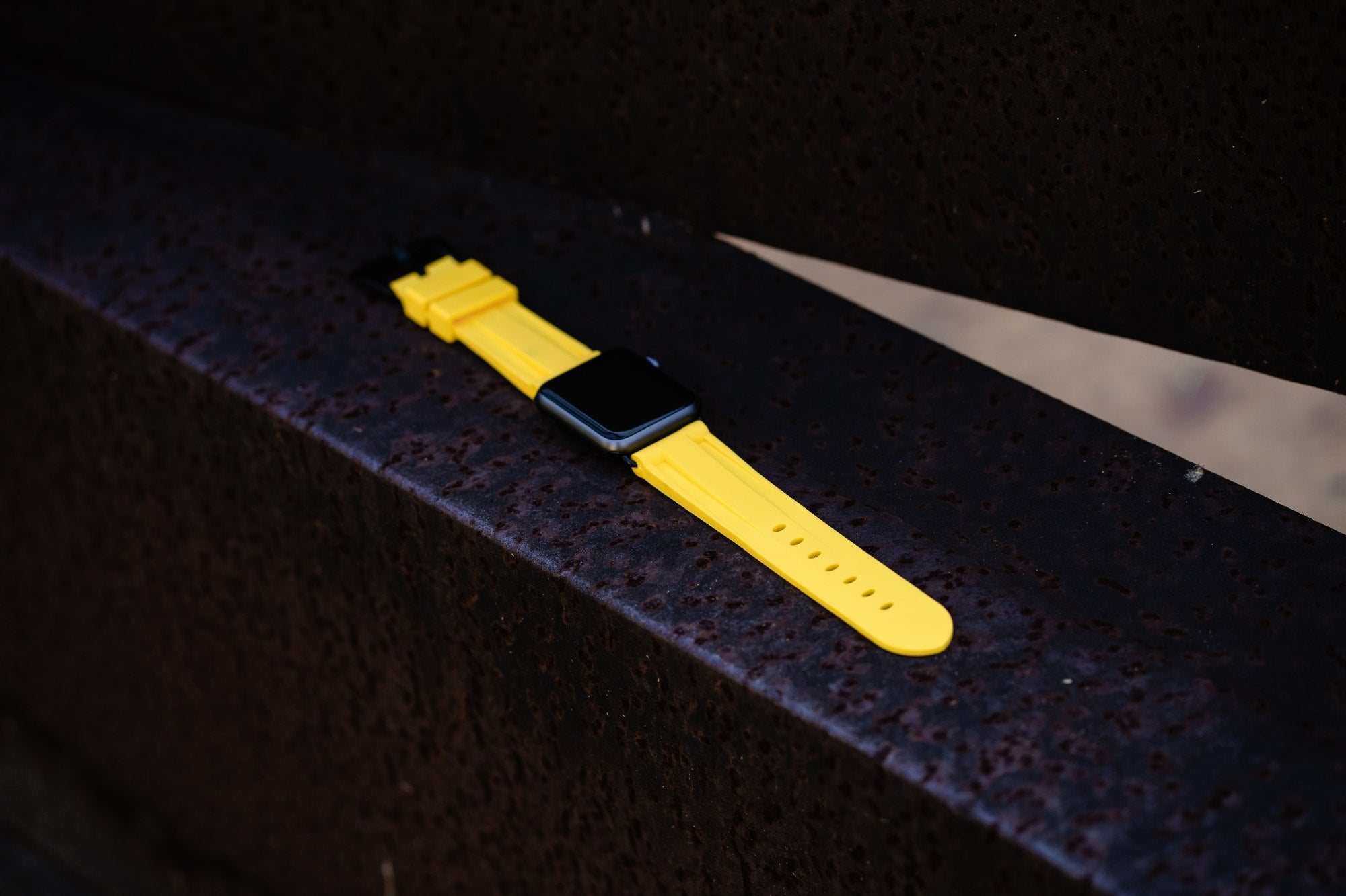 Yellow Rubber Apple Watch Strap - Apple Watch Strap - Le Luxe Straps