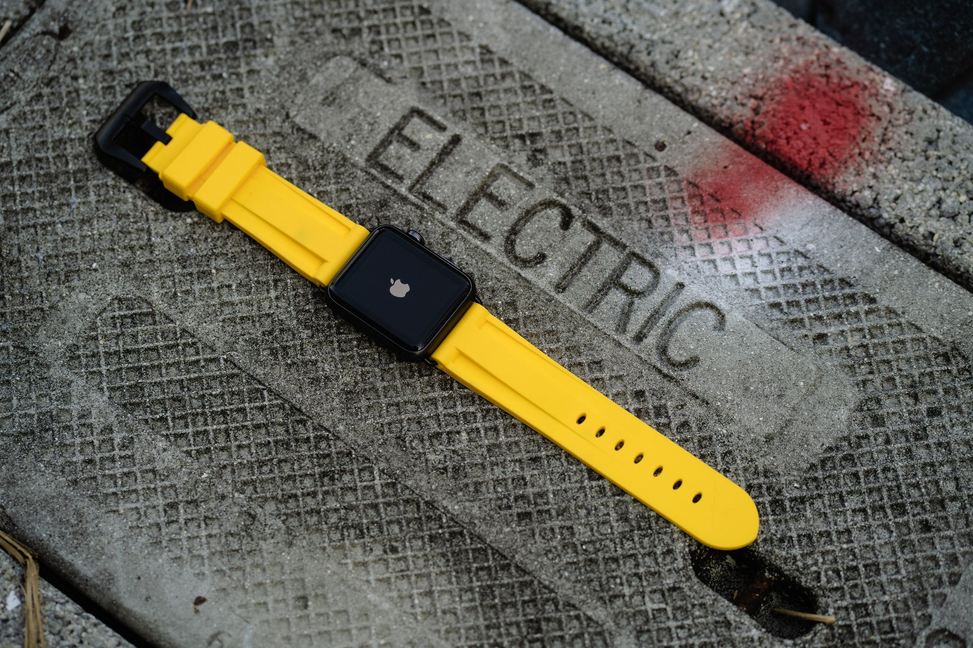 Yellow Rubber Apple Watch Strap - Apple Watch Strap - Le Luxe Straps