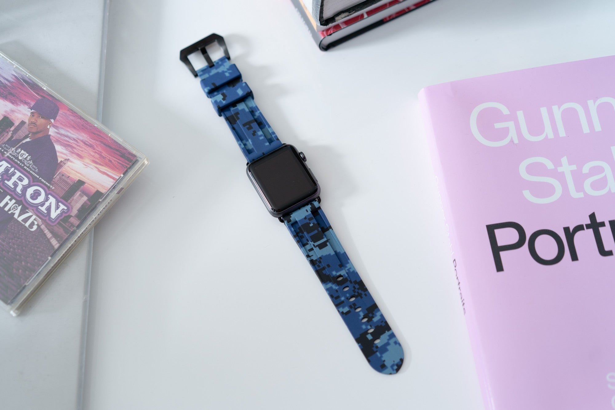 Blue Digital Camo Apple Watch Strap - Apple Watch Strap - Le Luxe Straps