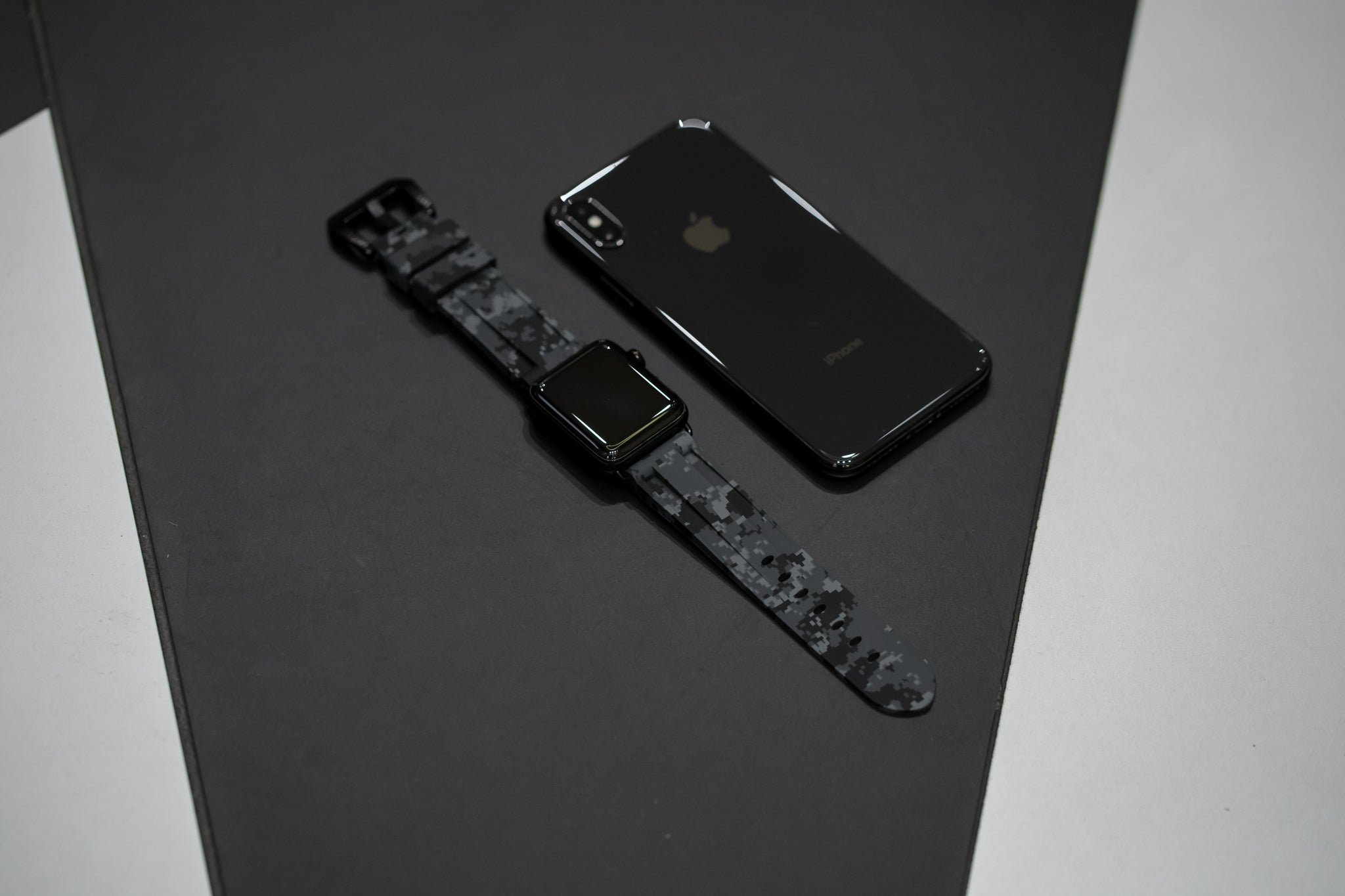 Digital Grey Camo Apple Watch Strap - Apple Watch Strap - Le Luxe Straps