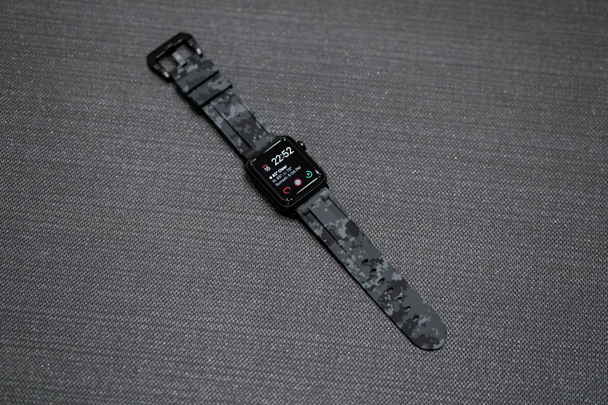 Digital Grey Camo Apple Watch Strap - Apple Watch Strap - Le Luxe Straps