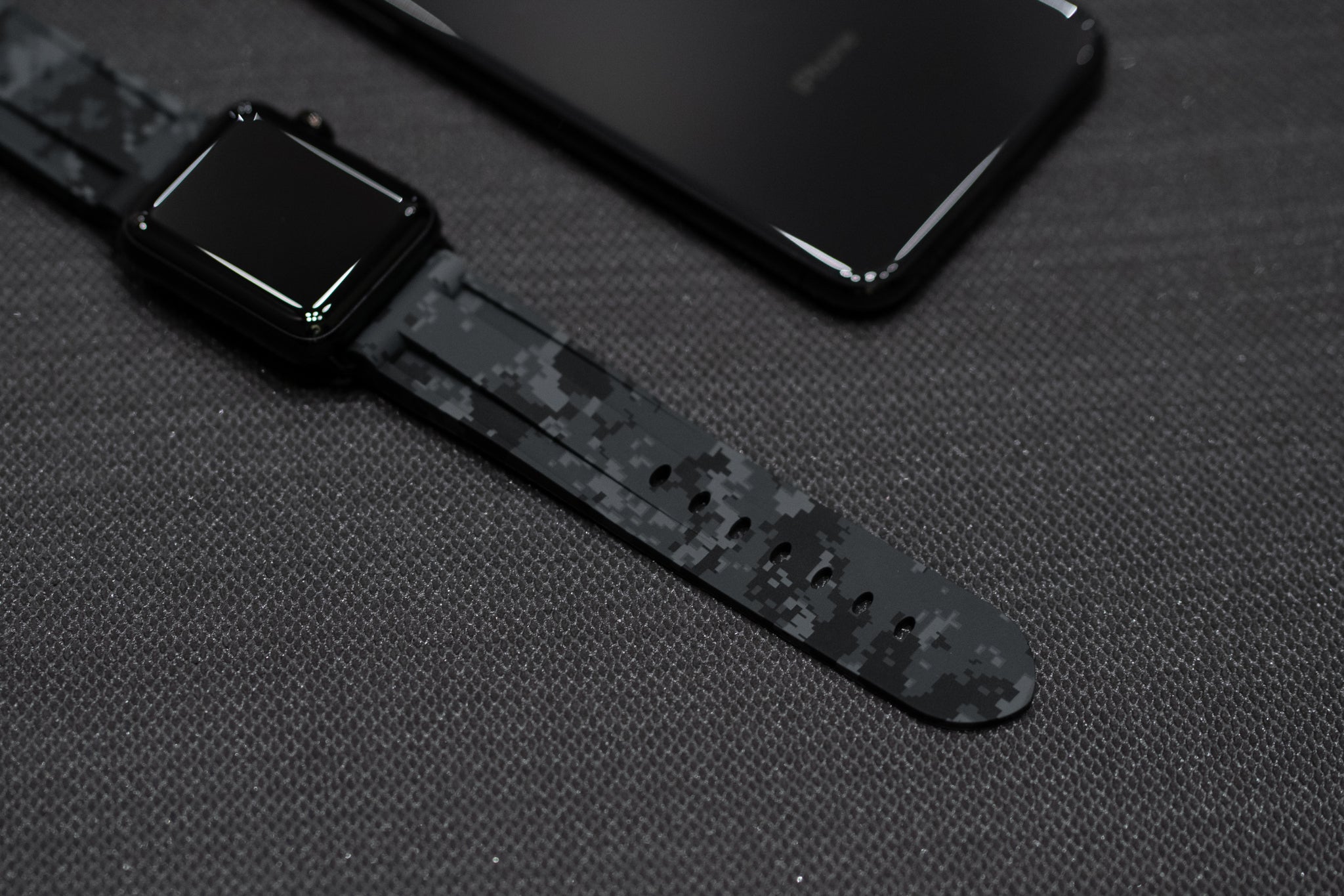 Digital Grey Camo Apple Watch Strap - Apple Watch Strap - Le Luxe Straps