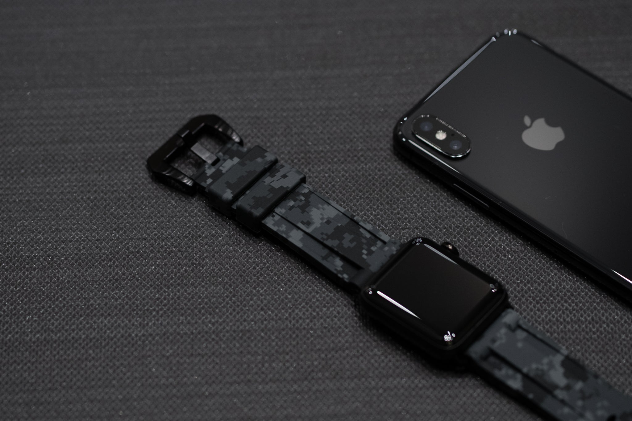 Digital Grey Camo Apple Watch Strap - Apple Watch Strap - Le Luxe Straps
