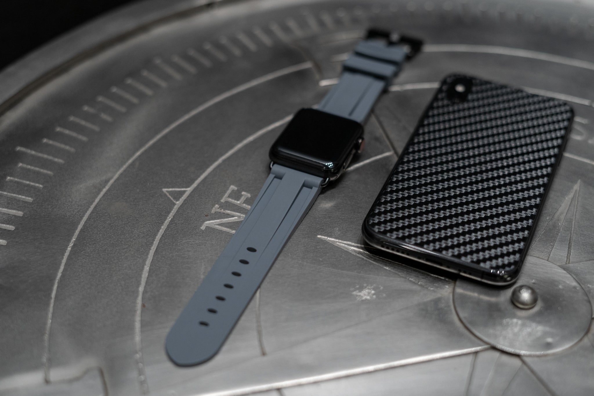 Grey Rubber Apple Watch Strap - Apple Watch Strap - Le Luxe Straps