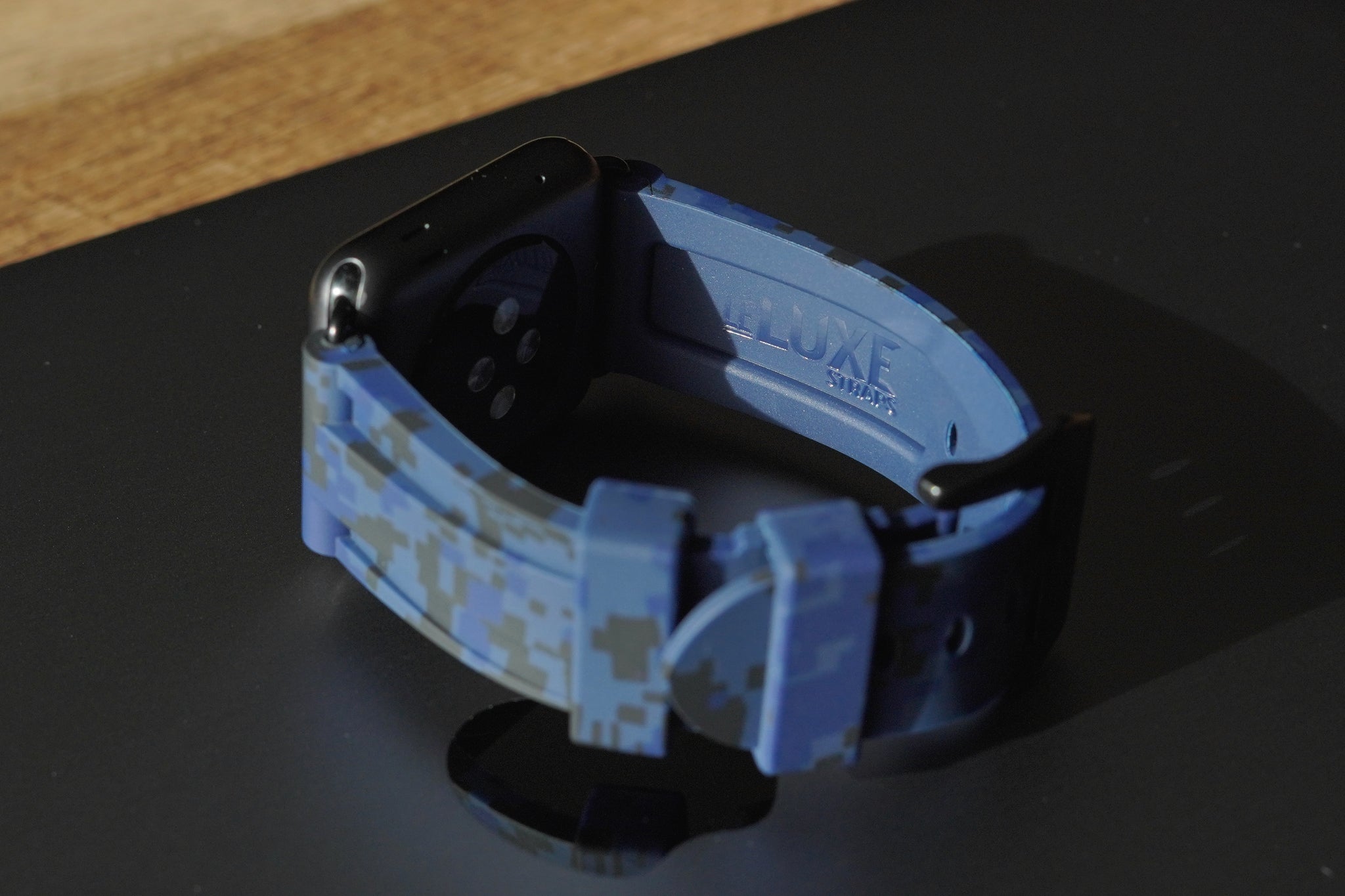 Digital Navy Camo Apple Watch Strap - Apple Watch Strap - Le Luxe Straps