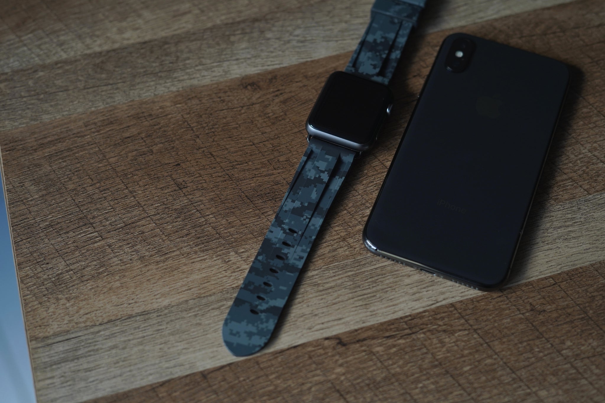 Digital Grey Camo Apple Watch Strap - Apple Watch Strap - Le Luxe Straps