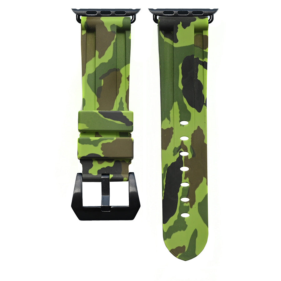 Electric Green Camo Apple Watch Strap - Apple Watch Strap - Le Luxe Straps