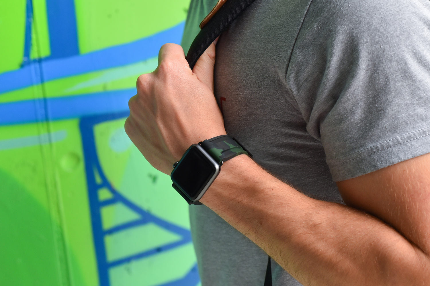 Forrest Green Camo Apple Watch Strap - Apple Watch Strap - Le Luxe Straps