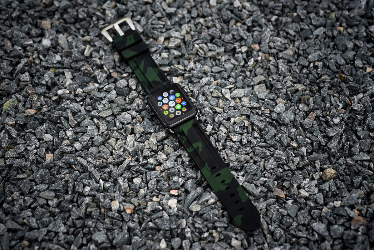 Forrest Green Camo Apple Watch Strap - Apple Watch Strap - Le Luxe Straps