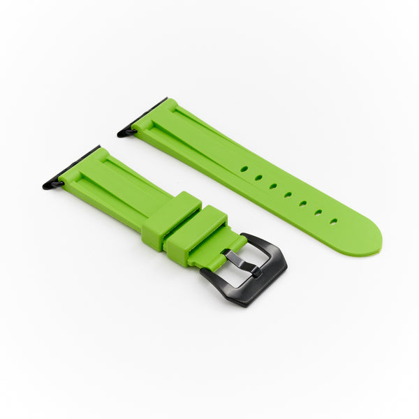 HORUS Solid Lime Green Rubber Watch Strap, 26mm