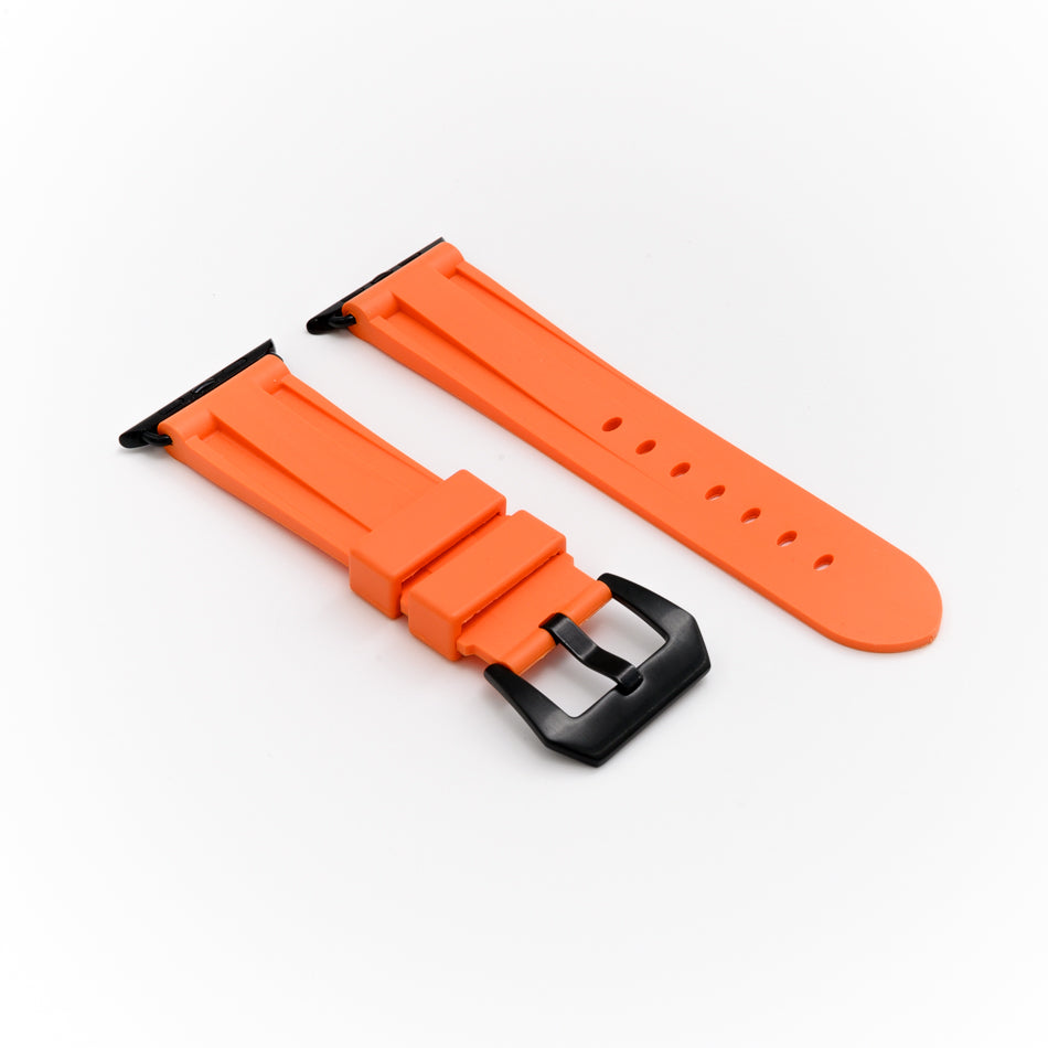 Orange Rubber Apple Watch Strap