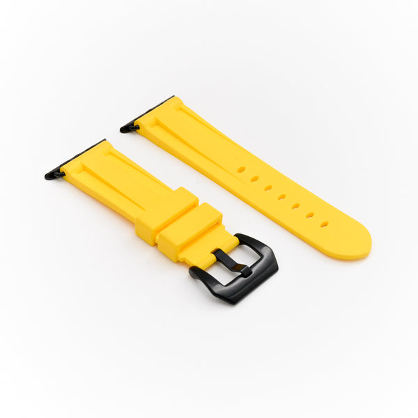 Yellow Rubber Apple Watch Strap